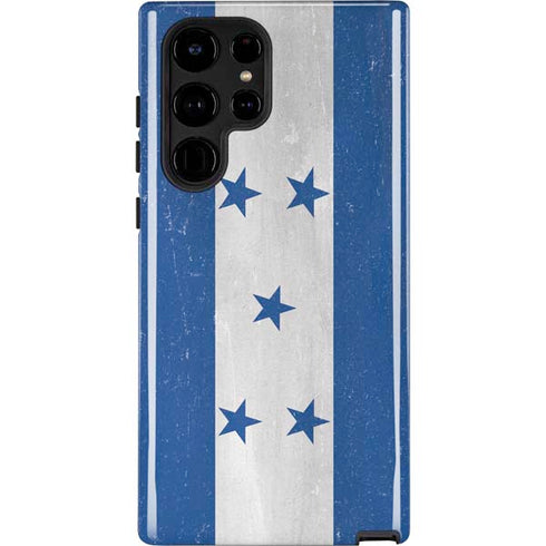 Honduras Flag Distressed Galaxy S22 Ultra Pro Case